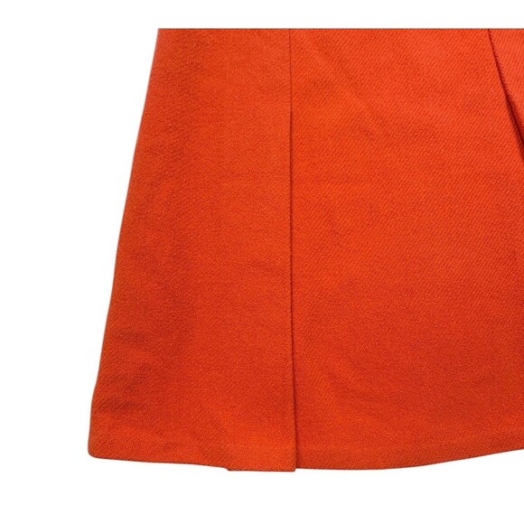 Lauren Ralph Lauren Wool Textured A-Line Kick Pleat Skirt Orange Fall Capsule 2 - Picture 4 of 14